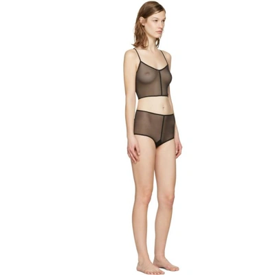 Shop Ann Demeulemeester Black La Fille Do Edition Tulle Briefs