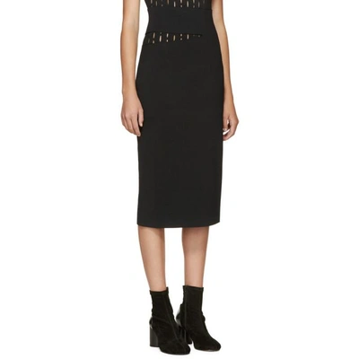 Shop Proenza Schouler Black Slit Skirt In 200 Black