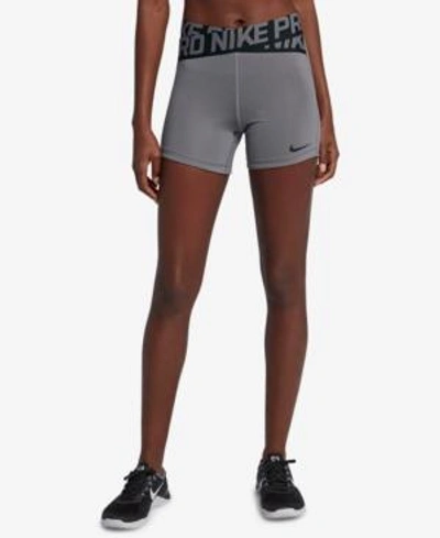 Shop Nike Pro Dri-fit Shorts In Gunsmoke/black