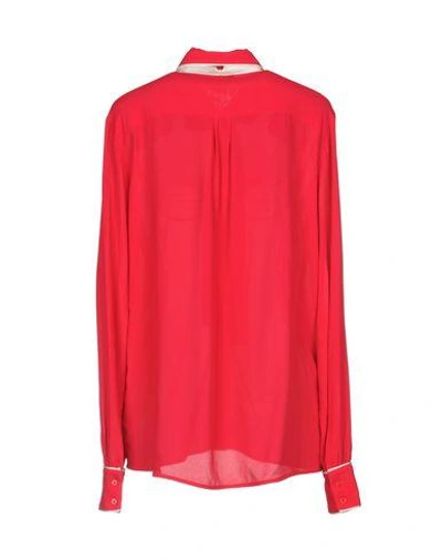 Shop Pinko Solid Color Shirts & Blouses In Fuchsia