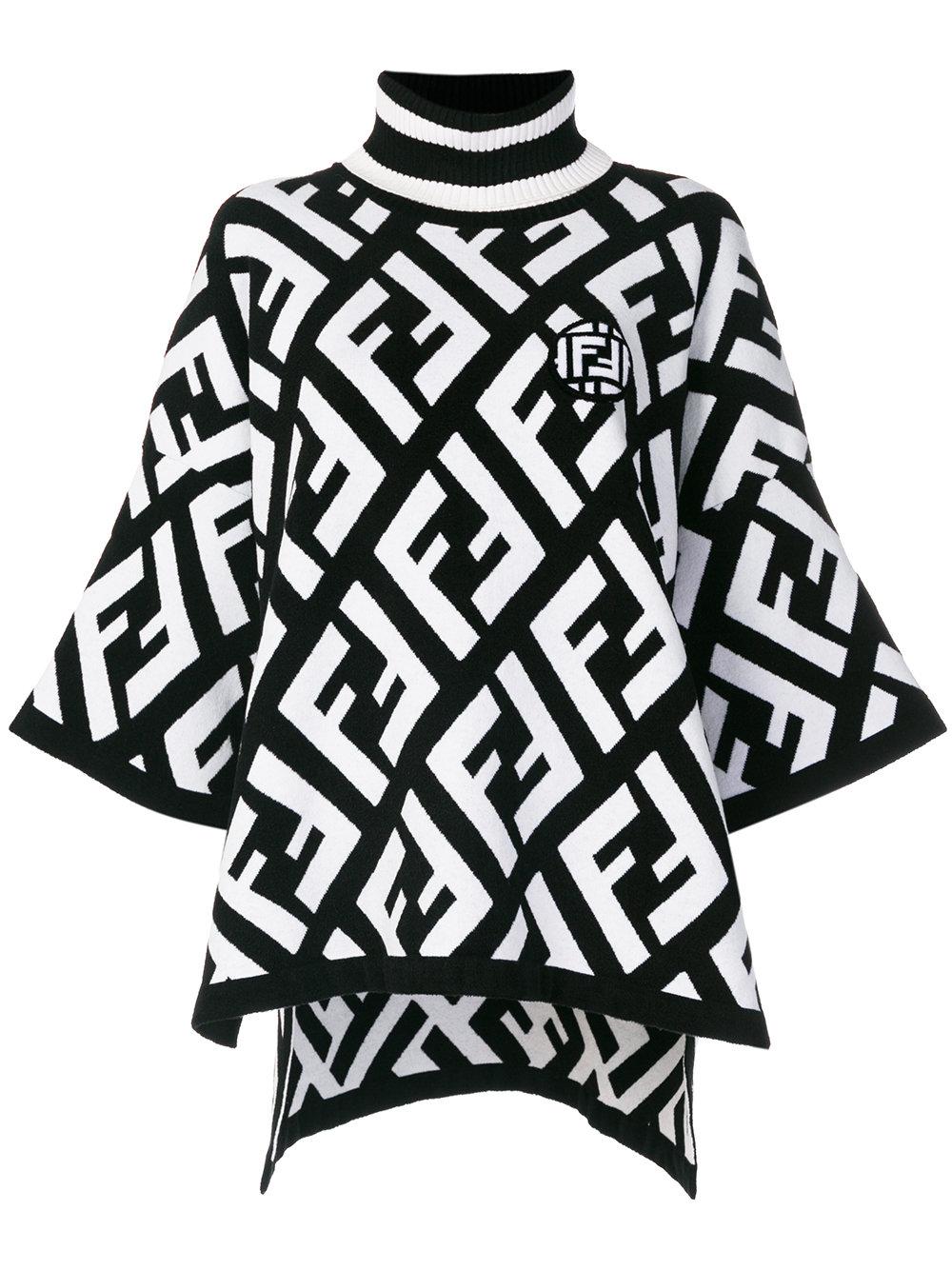 fendi logo short sleeve sweater