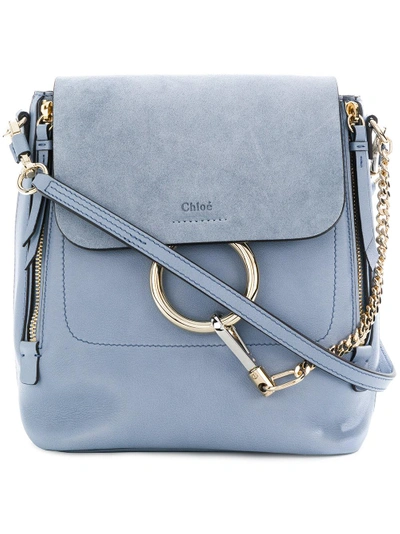 Shop Chloé Small Faye Backpack - Blue
