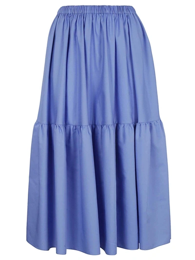 Shop Stella Mccartney Elasticated Waist Skirt In Blue