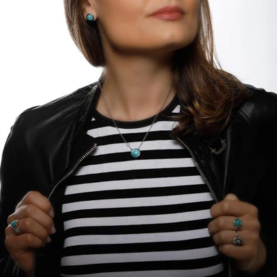 Vintouch Italy Satellite Sterling Silver Amazonite & Opal Necklace