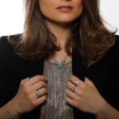 Vintouch Italy Satellite Rose Gold Vermeil Amazonite Necklace