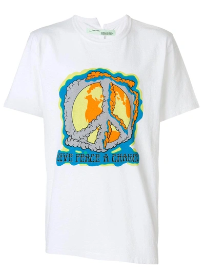 Shop Off-white Peace Print T-shirt