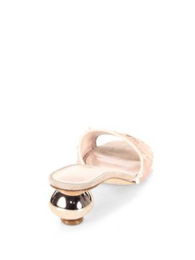 Shop Kate Spade Paisley Slip-on Sandals In Rose Gold
