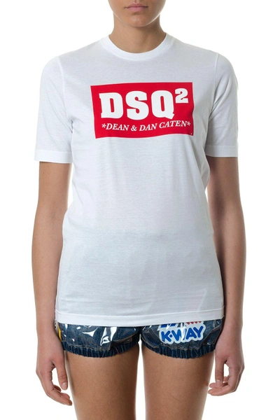 Shop Dsquared2 White Dsq2 Cotton T-shirt