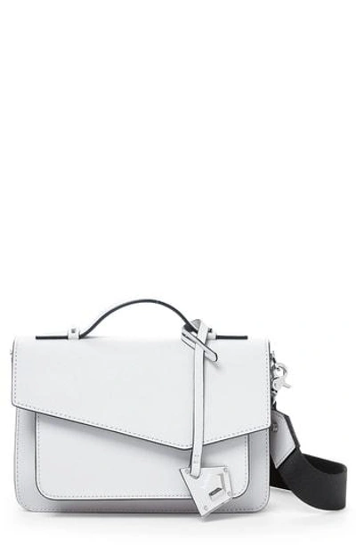 Shop Botkier Cobble Hill Leather Crossbody Bag - White In Chalk