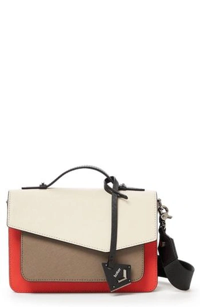 Shop Botkier Cobble Hill Leather Crossbody Bag - Ivory In Ivory Color Block