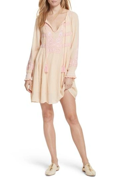 Shop Free People Wind Willow Minidress In Pink