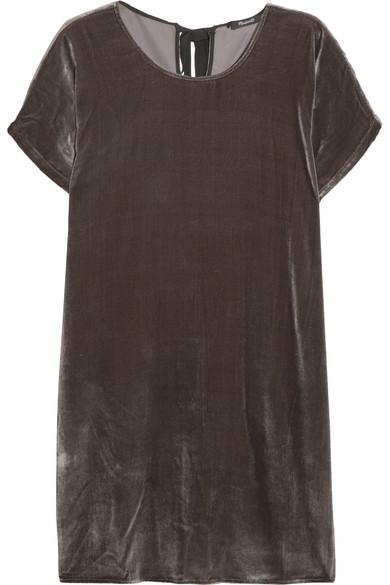 madewell velvet mini dress