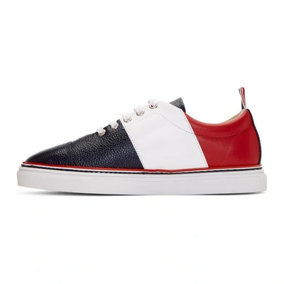 Shop Thom Browne Tricolor Straight Toe Cap Sneakers In 960rwbwht