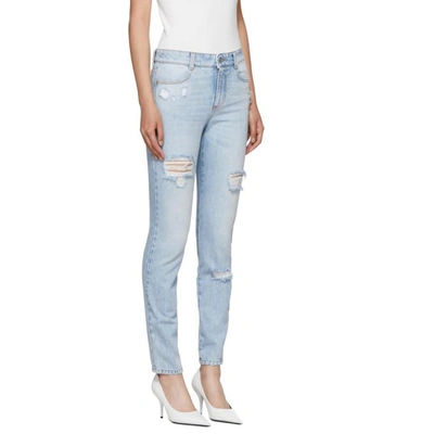 Shop Stella Mccartney Blue High-waisted Skinny Jeans In 4162 Dadef
