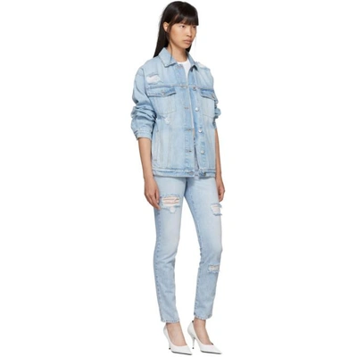 Shop Stella Mccartney Blue High-waisted Skinny Jeans In 4162 Dadef