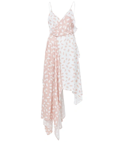 Shop Off-white The Webster X  Exclusive Brushed-pattern Draped Dress In Pink