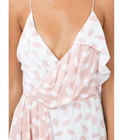 Shop Off-white The Webster X  Exclusive Brushed-pattern Draped Dress In Pink