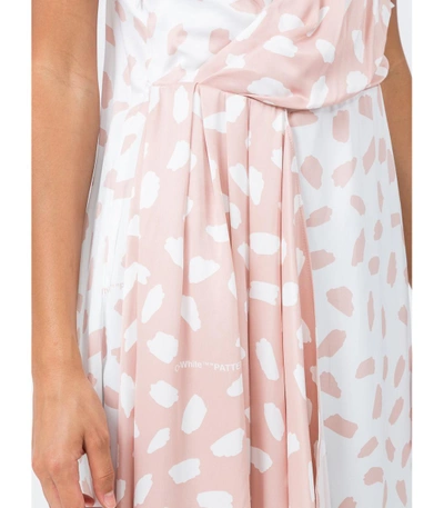 Shop Off-white The Webster X  Exclusive Brushed-pattern Draped Dress In Pink