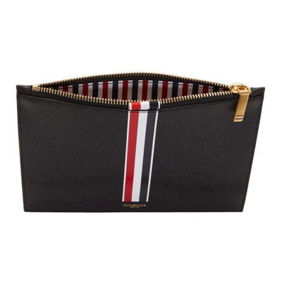 Shop Thom Browne Black Large Coin Pouch In 001 Black