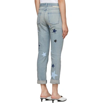 Shop Stella Mccartney Blue Stars Skinny Boyfriend Jeans In 4110 Da Def