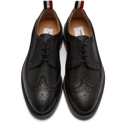 Shop Thom Browne Black Classic Longwing Brogues In 001 Black