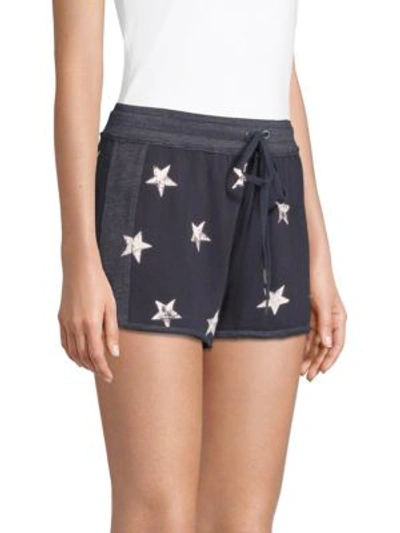 Shop Splendid Liberty Star Shorts In Navy