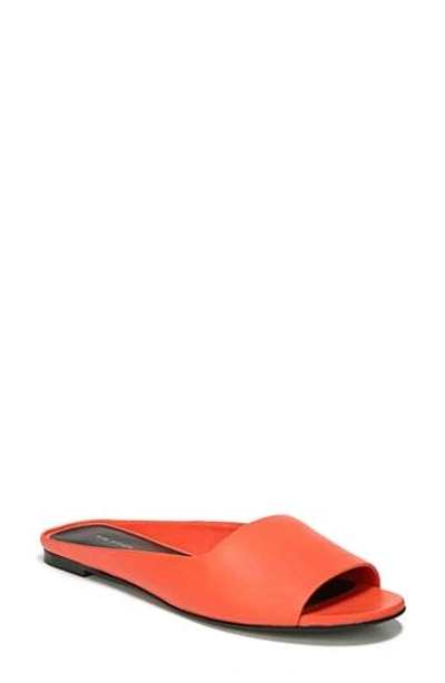 Shop Via Spiga Hana Slide Sandal In Hot Orange Patent
