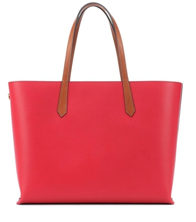 Shop Givenchy Leather Shopper In Red