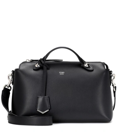 Shop Fendi Small By The Way Leather Tote In Black