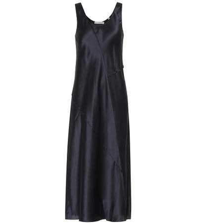 Shop Vince Silk Dress In Black