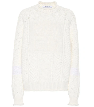 Shop Givenchy Wool And Cashmere-blend Sweater In White