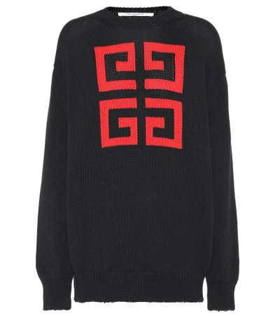 Shop Givenchy Cotton Sweater In Blue