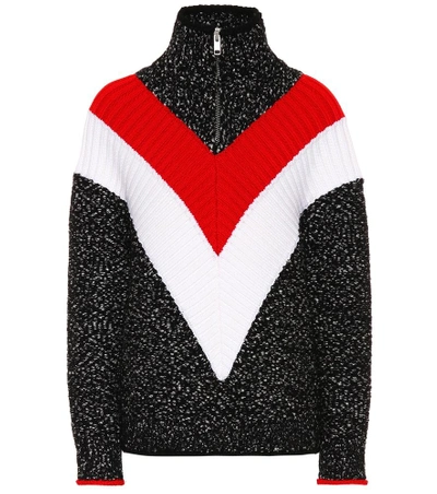Shop Givenchy Wool And Cotton-blend Sweater In Multicoloured