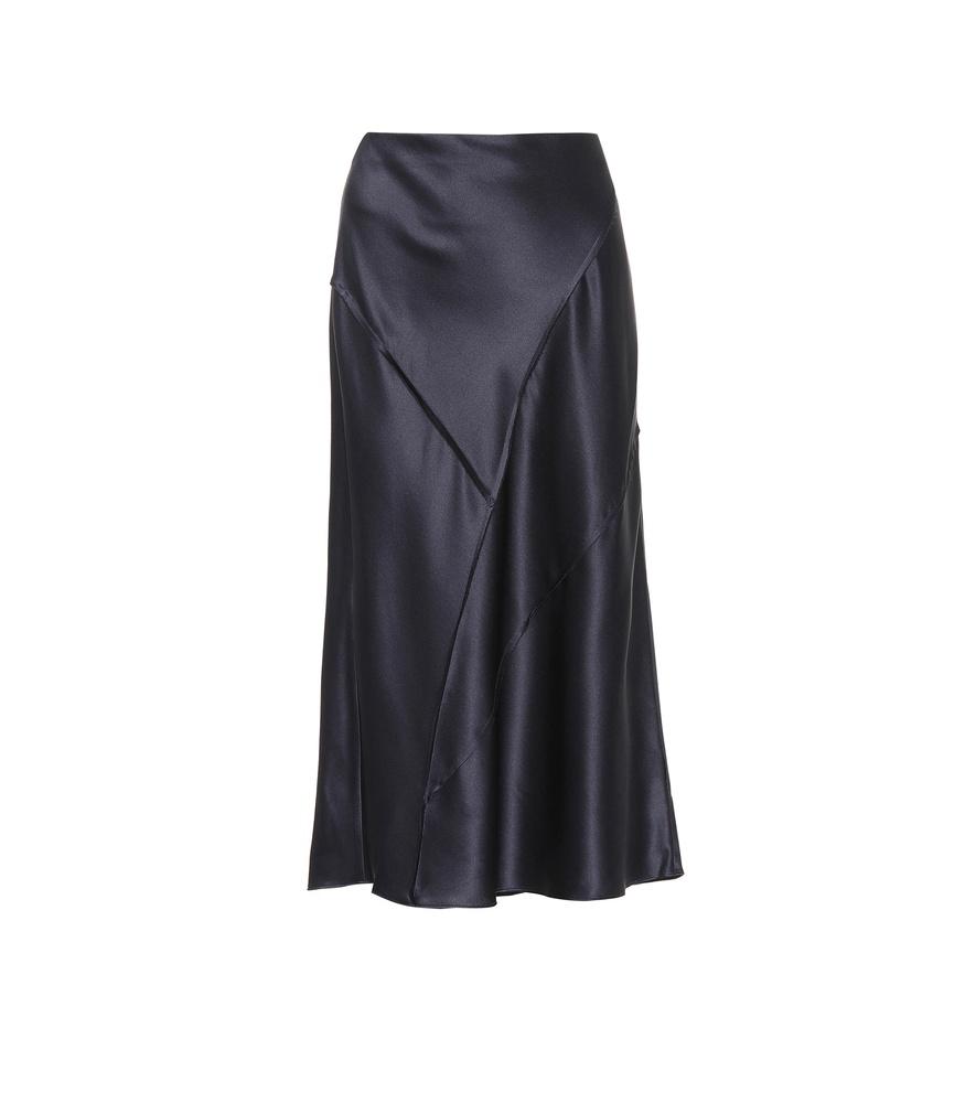 vince raw edge bias skirt