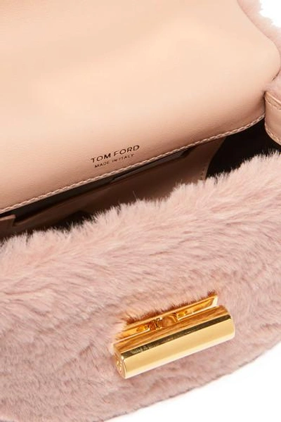 Shop Tom Ford Natalia Mini Faux Fur Shoulder Bag In Pink
