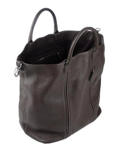 Shop Giorgio Armani Handbag In Dark Brown