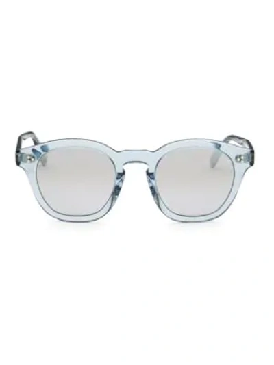 Shop Oliver Peoples 48mm Boudreau Transparent Glasses In Blue