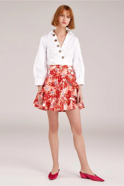 Shop C/meo Collective Entice Mini Skirt In Sherbet Striped Floral