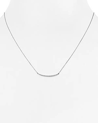 Shop Adina Reyter 14k White Gold Diamond Curve Pendant Necklace, 17