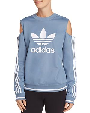 adidas cut out shoulder sweatshirt