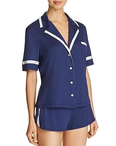 Shop Cosabella Amore Short Pajama Set In Navy