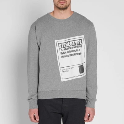 Maison Margiela Stereotype Patch Sweatshirt In 854m Grey | ModeSens