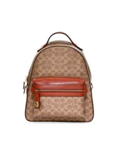Shop Coach Textured Campus Backpack In Multi