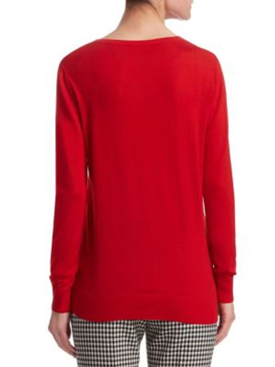 Shop Akris Punto Trompe L'oeil Top In Lipstick