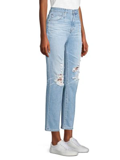 Shop Ag Phoebe Vinte High-waisted Distressed Jeans In 18 Years Headlands