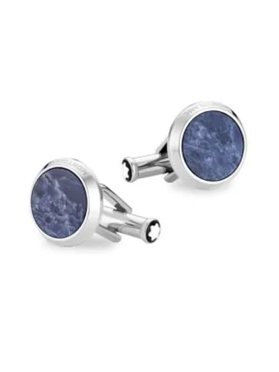 Shop Montblanc Sartorial Cufflinks In Blue