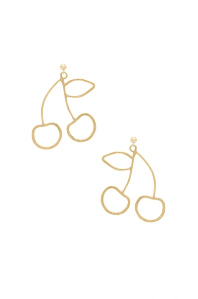 Shop Paradigm Cherry Earrings In Metallic Gold