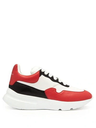 Alexander Mcqueen Runner Raised-sole Low-top Leather Trainers In White |  ModeSens