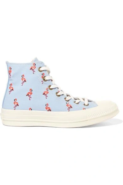 Shop Converse Chuck Taylor All Star 70 Embroidered Canvas High-top Sneakers