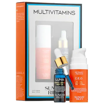 Shop Sunday Riley Multivitamins 15% Vitamin C + Retinol Mini Set